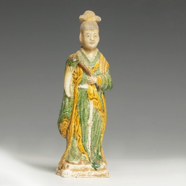 Chinese Ming Dynasty Attendant with Agricultural Tool