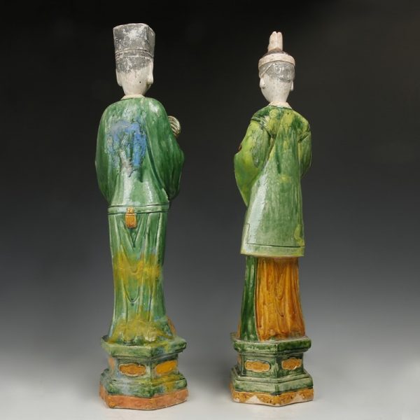 Chinese Ming Dynasty Large Sancai Glazed Offerants