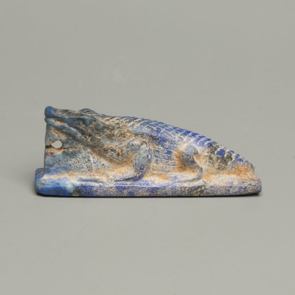 Egyptian Lapis Lazuli Crocodile Amulet