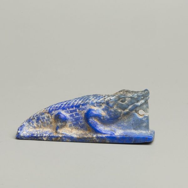 Egyptian Lapis Lazuli Crocodile Amulet