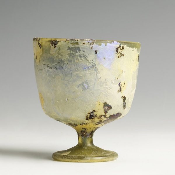 Late Roman Glass Stemmed Cup
