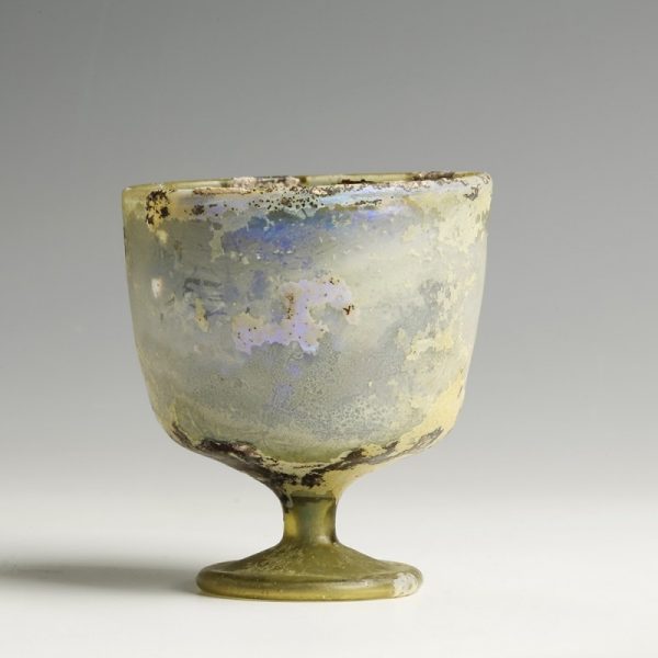 Late Roman Glass Stemmed Cup