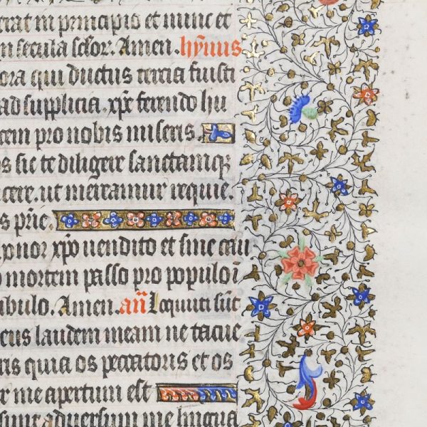 Opulently Decorated Book of Hours Manuscript
