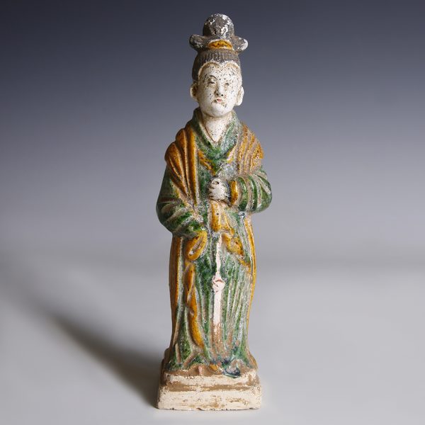 Ming Dynasty Green-Glazed Attendant