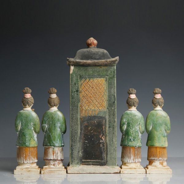 A Ming Dynasty Palanquin & Attendants
