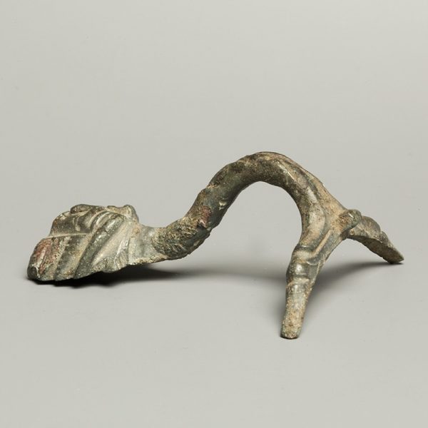 Roman Bronze Ewer Handle with Mask