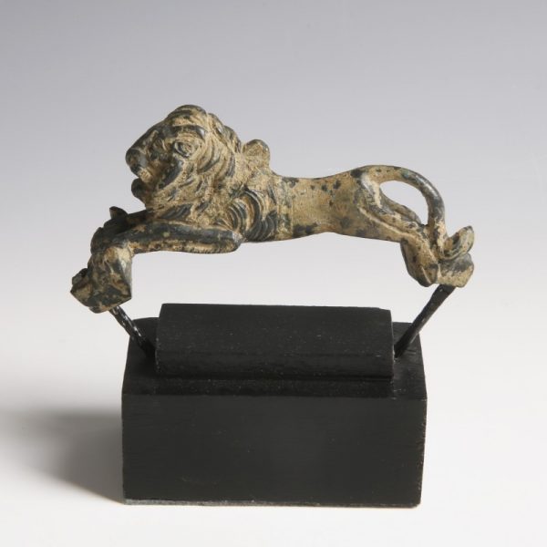 Roman Bronze Handle in the Shape of a Lion