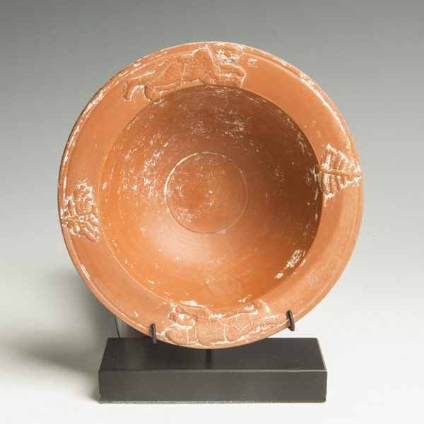 Roman Redware Bowl with Panthers