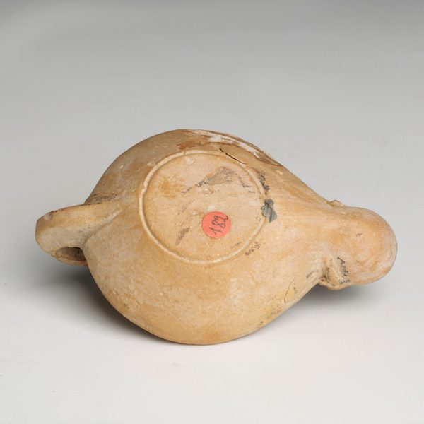 Roman Oil Lamp with Star & Crescent Moon