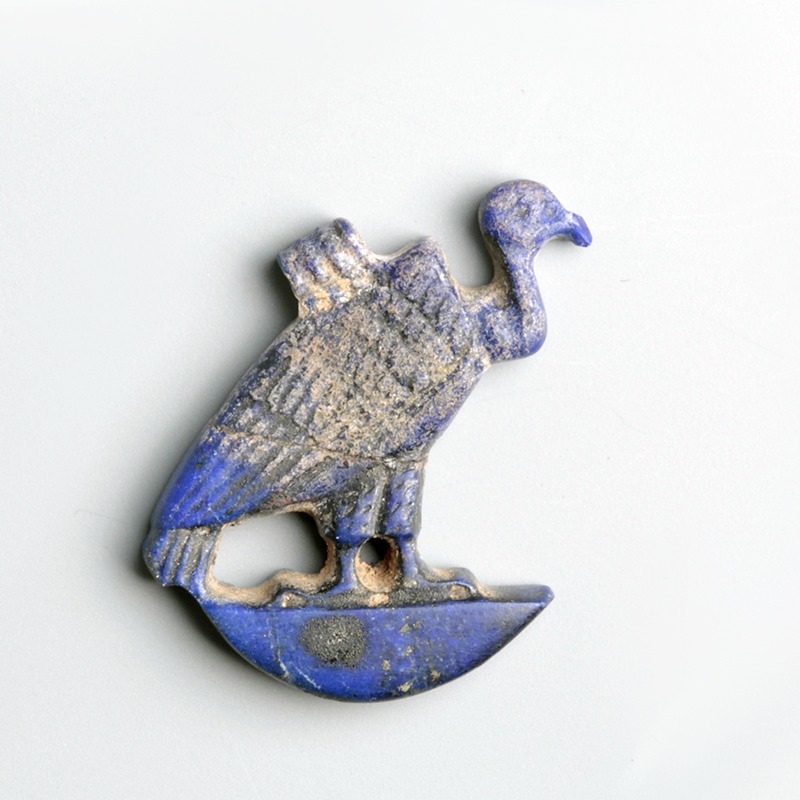 Rare Egyptian Amarna Vulture Amulet in Lapis