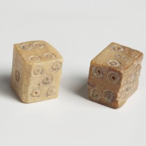 roman bone dice pair