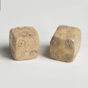 roman pair of bone dice