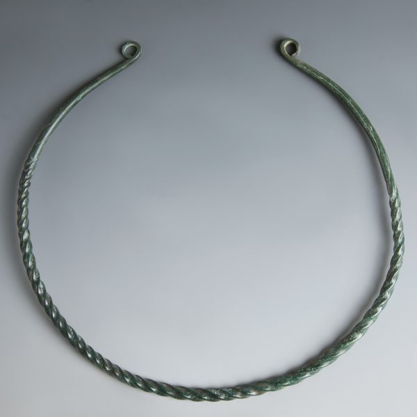 Richly Patinated European Bronze Age Neck Torc
