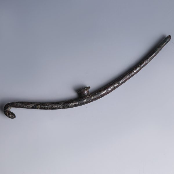 Chinese Han Dynasty Inlaid Bronze Belt Hook