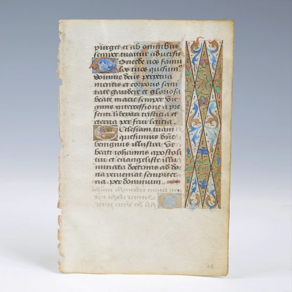 A Fine Illuminated Vellum Leaf from the Workshop of Jean Coene