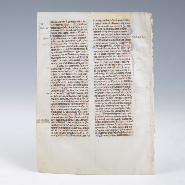 Medieval Leaf from the Book of Lamentations