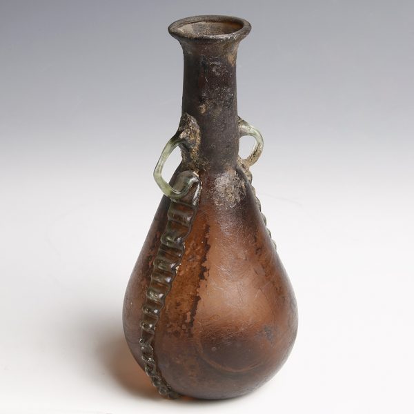 Roman Aubergine Glass Amphora
