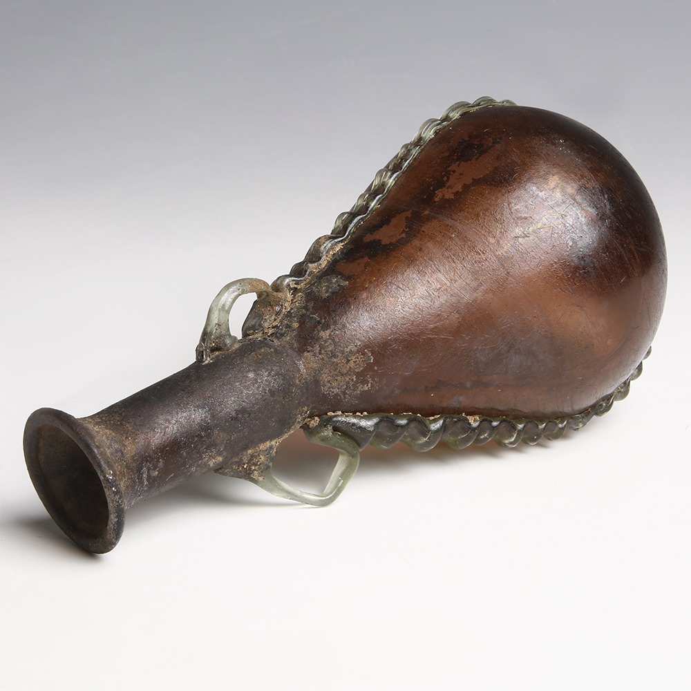Roman Aubergine Glass Amphora Roman Aubergine Glass Amphora