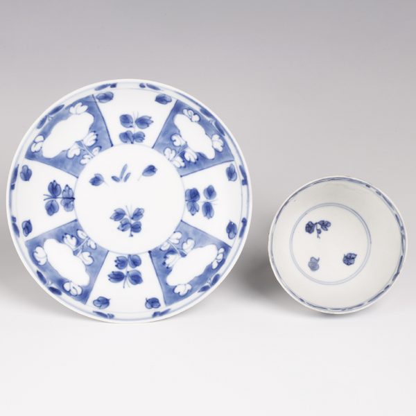 Blue and White Saucer and Cup Set