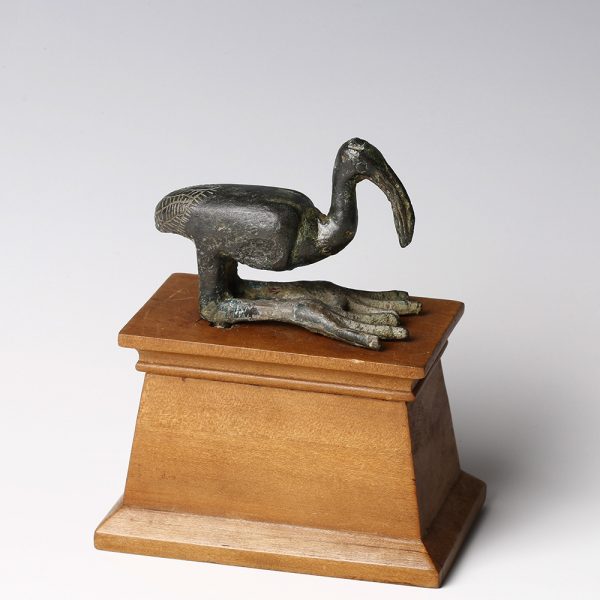 Egyptian Bronze Ibis Statue