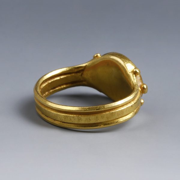 Byzantine Ring with Christian Chi Rho Intaglio