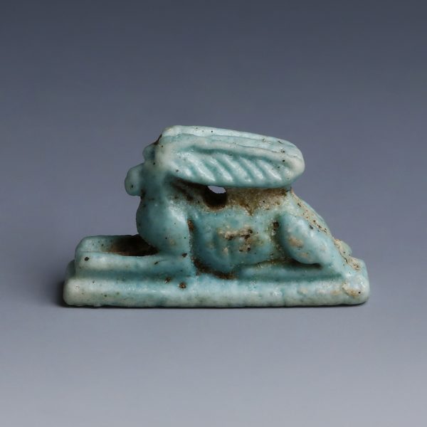 Egyptian Faience Amulet of a Hare