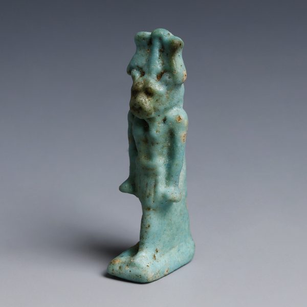 Egyptian Faience Amulet of Maahes