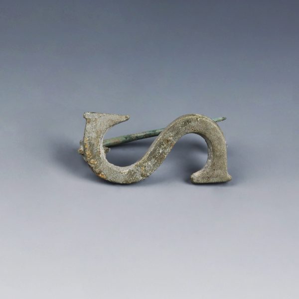 Romano-Celtic Bronze Fibula in Serpentine Shape