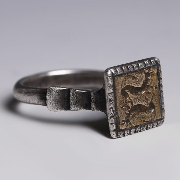 Late Mediaeval Silver Gilt Seal Ring