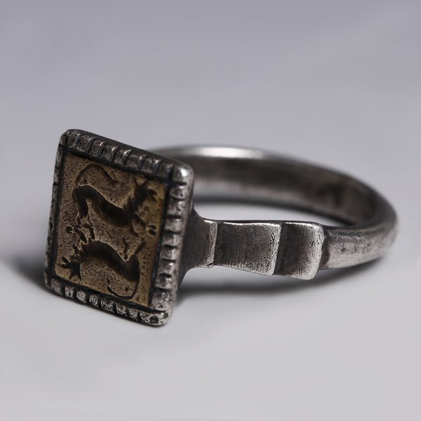 Late Mediaeval Silver Gilt Seal Ring