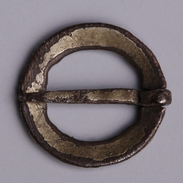 Medieval Silver Gilded Ring Brooch