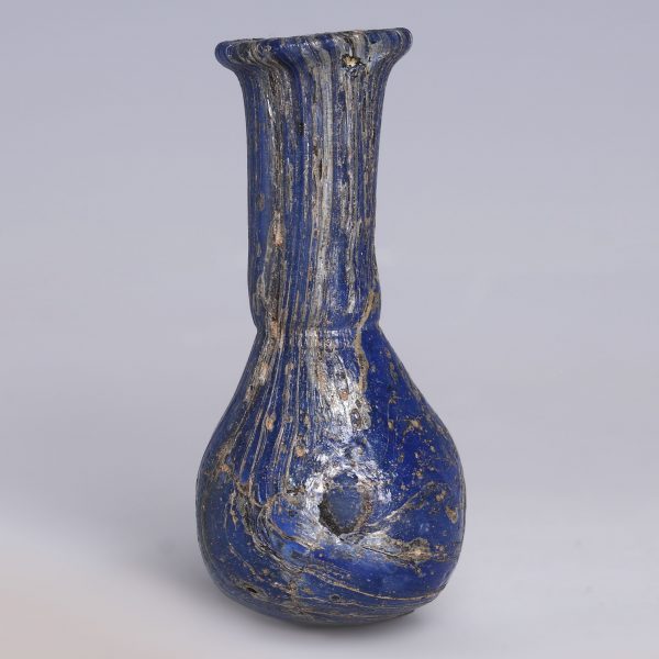 Roman Small Blue Glass Unguentarium