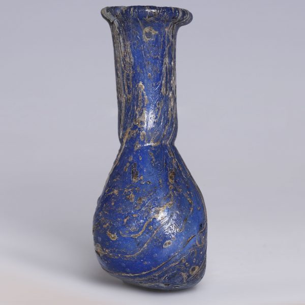 Roman Small Blue Glass Unguentarium