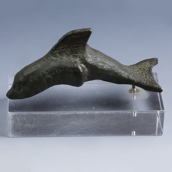 Roman Bronze Dolphin Figurine