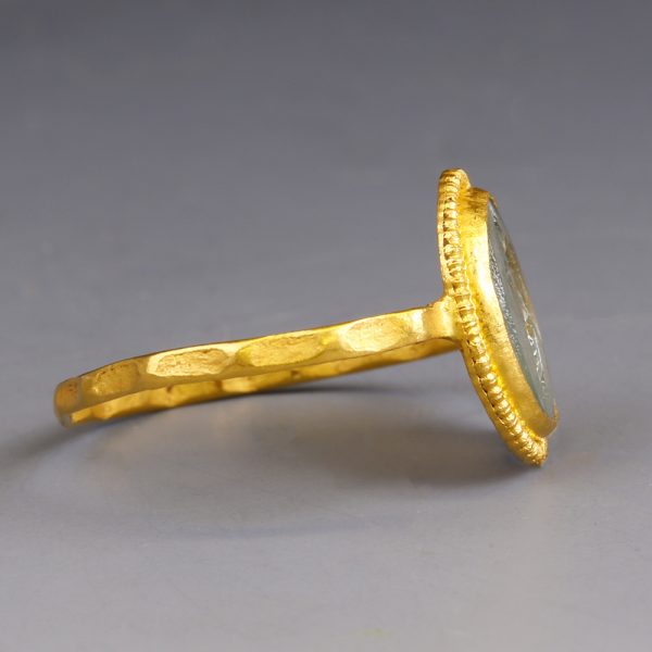 Roman Gold Ring with Cupid Intaglio