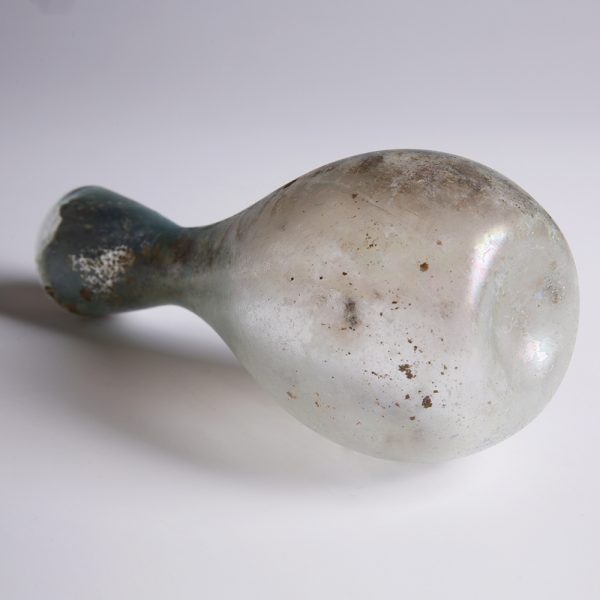 Roman Pale Blue Glass Flask