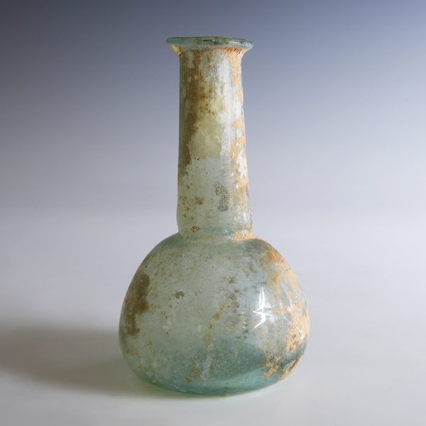 Roman Pale Blue Glass Flask