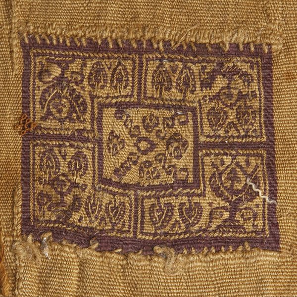 A Coptic Squared Panel with Floral Decoration