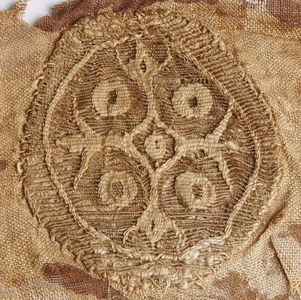 Coptic Textile Roundel with Floral Motif