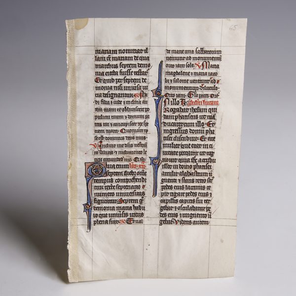 Medieval Book of Hours Vellum Page