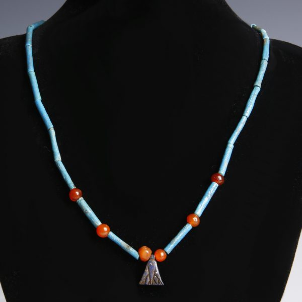 Egyptian Amarna Period Necklace with Lotus Flower