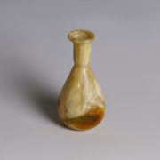 Roman Yellow Marbled Glass Unguentarium