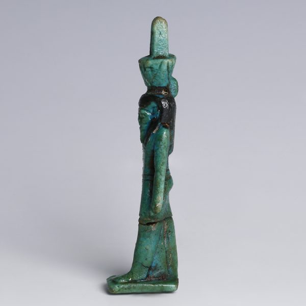 Egyptian Glazed Faience Amulet of Nefertem
