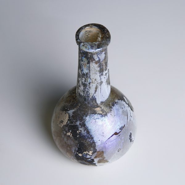 Roman Iridescent Glass Flask