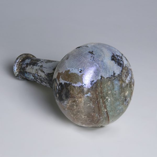 Roman Iridescent Glass Flask