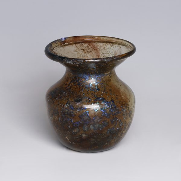 Roman Pale Brown Glass Jar