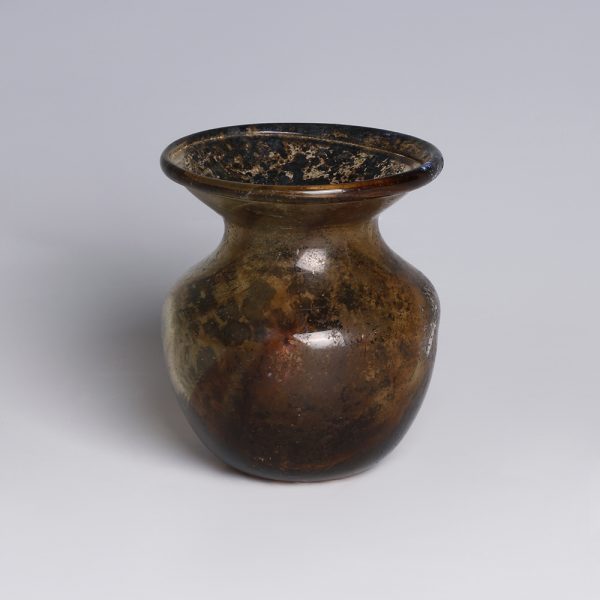 Roman Pale Brown Glass Jar