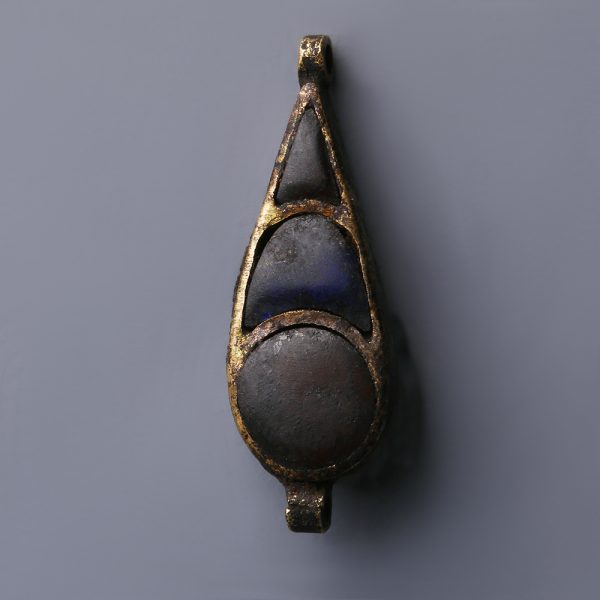 Egyptian Gold with Carnelian and Lapis Lazuli Amulet