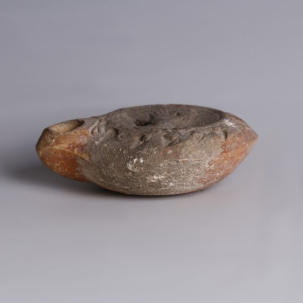 Roman Oil Lamp with Charioteer