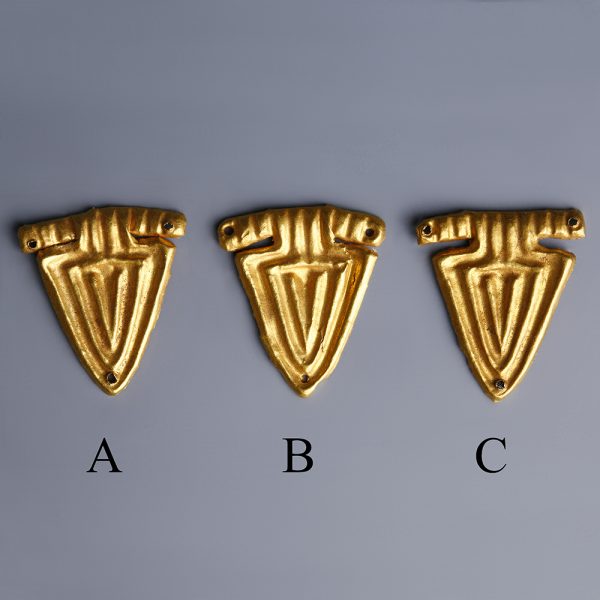 Viking Gold Appliques with Triangular Design
